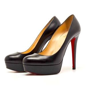Christian Louboutin Black and Red Stiletto Heels
